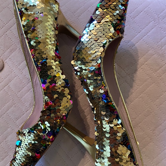 Chinese Laundry leather heels with sparkly flippable sequins - size 6 - … - Picture 10 of 16